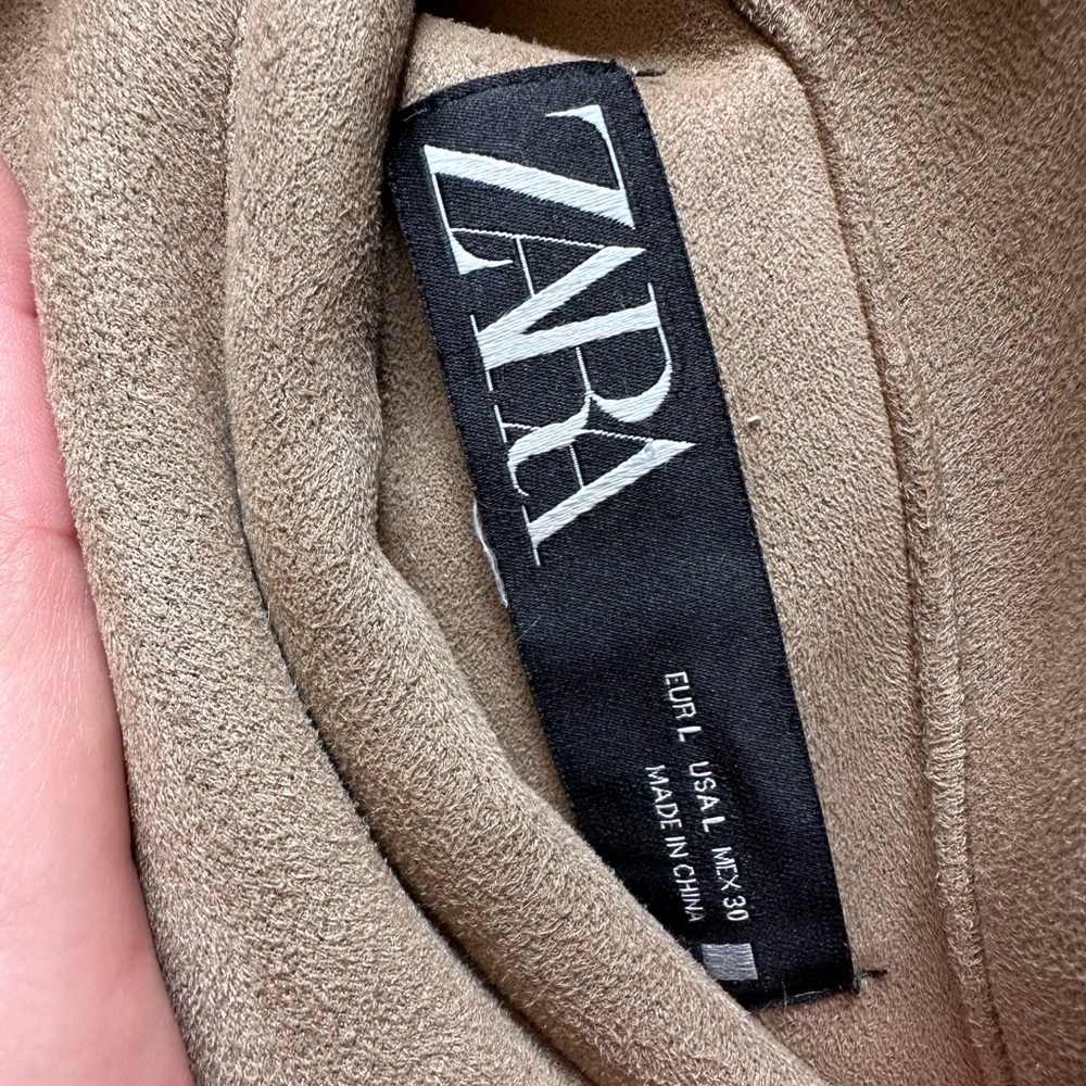 Zara reversible Hooded Teddy/penny lane suede trench Coat - Picture 5 of 5